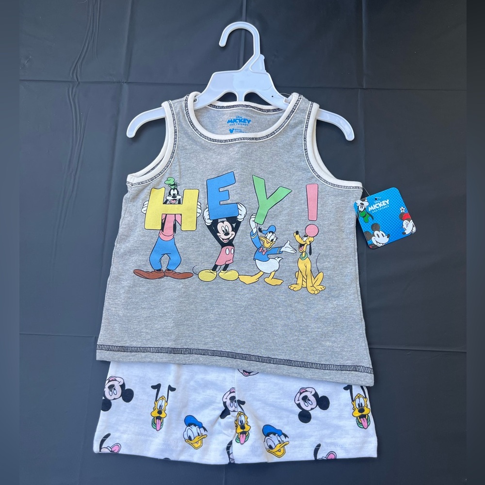 MICKEY AND FRIENDS "HEY!" 2PC SET | 2T | NWT